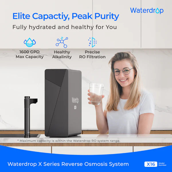 waterdrop x16 tankless under sink reverse osmosis water filter